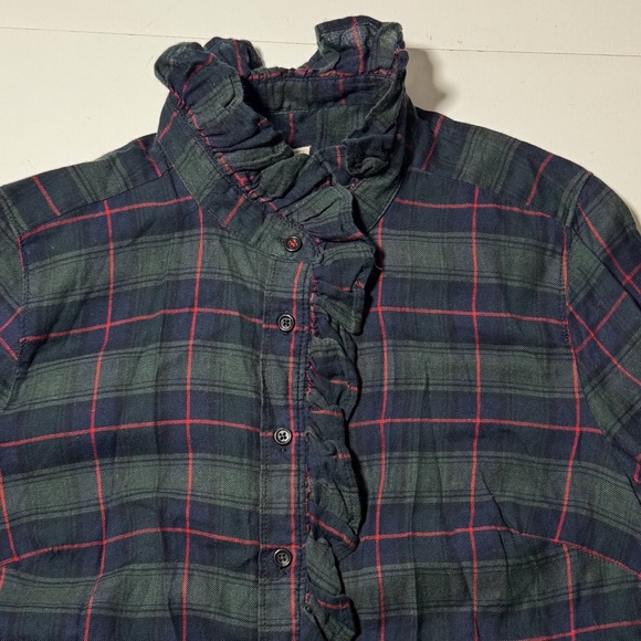 Gap The Fitted Boyfriend Plaid Button Down Shirt - Picture 4 of 7